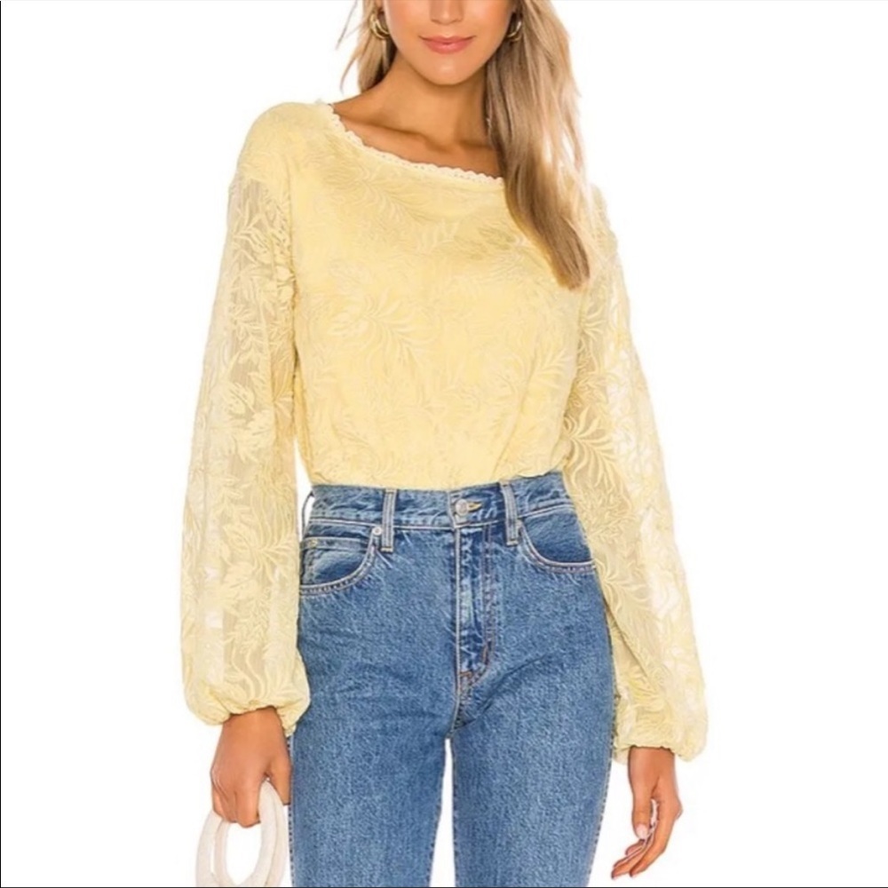 Tularosa Tilly Top in Lemon Drop Cropped Top Size XXS